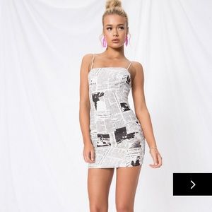 Superdown letizia printed mini dress size small worn once